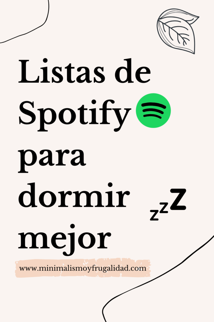Listas Spotify de música para dormir mejor